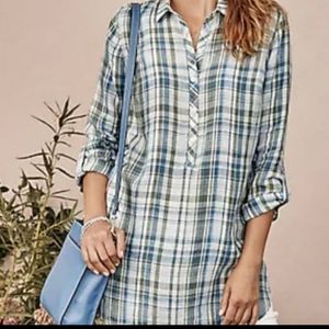 J Jill Love Linen Plaid Tunic